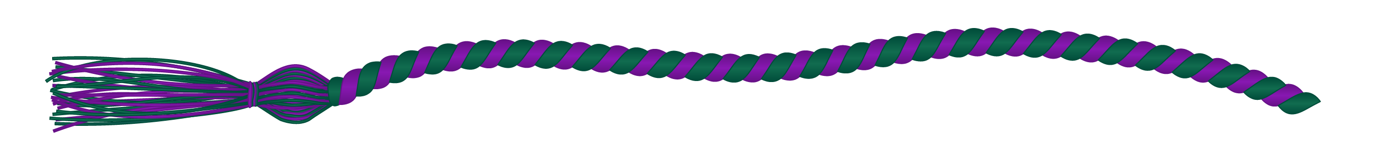 Purple and green cord